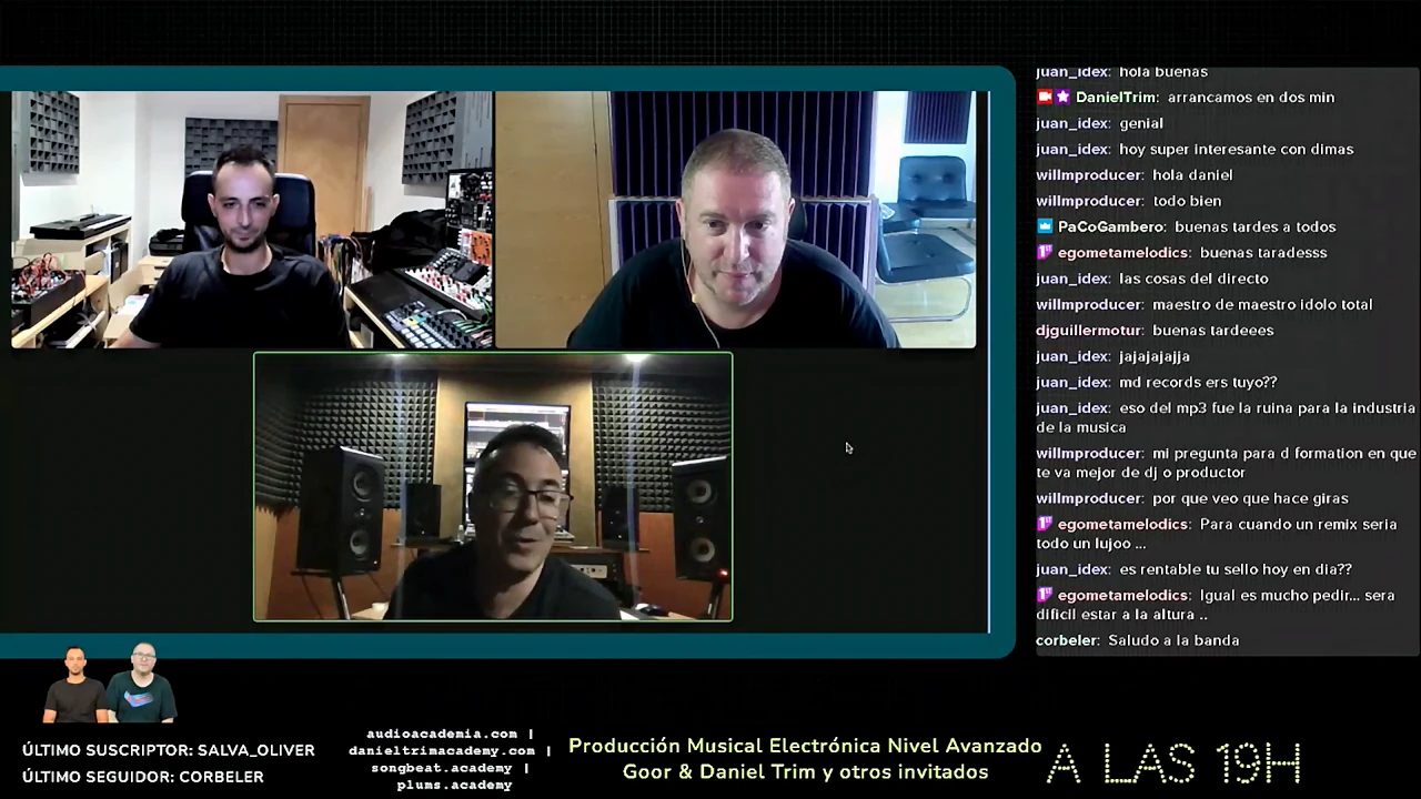 Sesión Twitch AudioAcademia